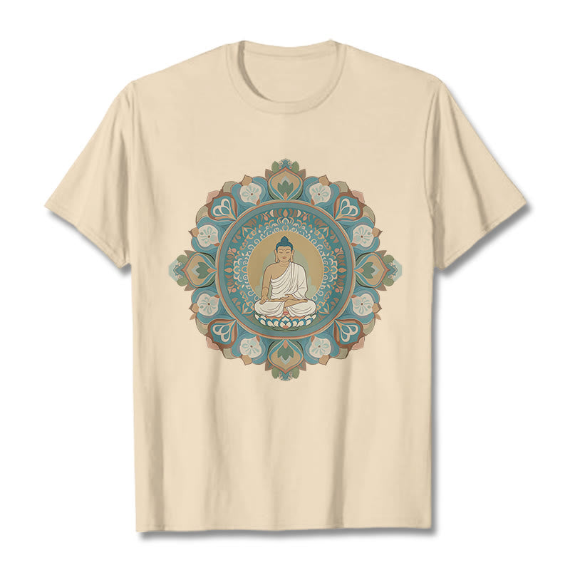 Buddha Stones曼荼羅花仏Tシャツ - ビスク - 2XL - image 10