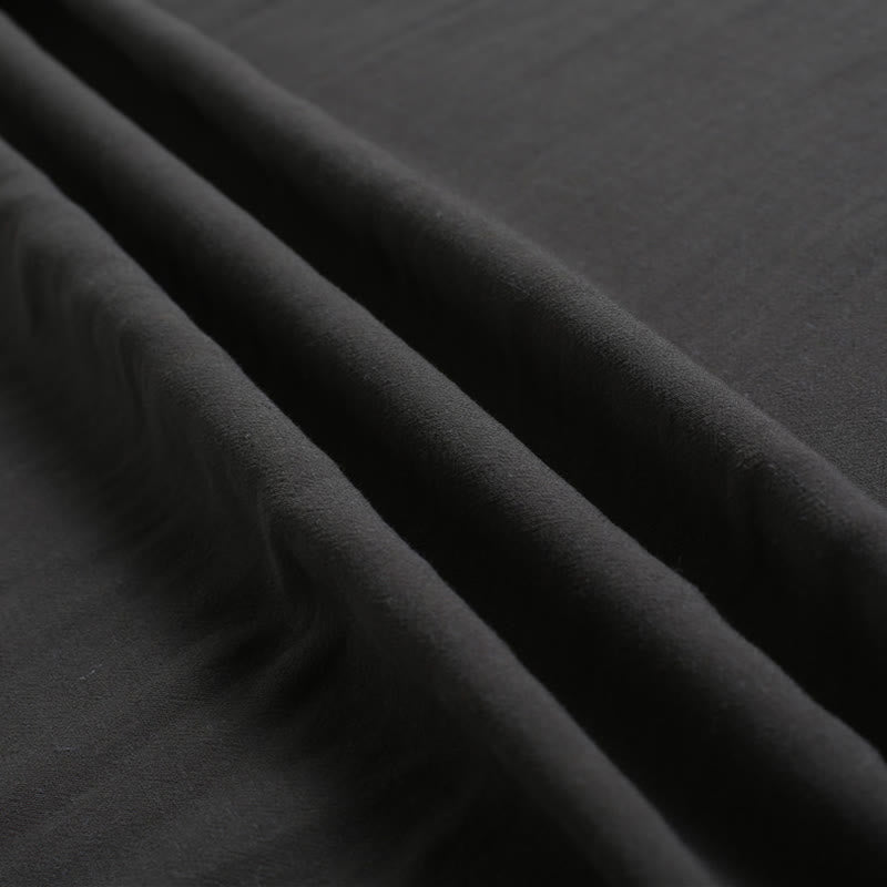 Buddha Stonesメンズ 無地 ラウンドネック 半袖 コットンリネン シャツ