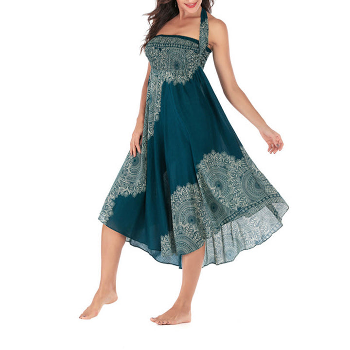 Buddha Stonesのツースタイルウェア、ボヘミアンマンダラフラワービーチスカートドレス - image 10