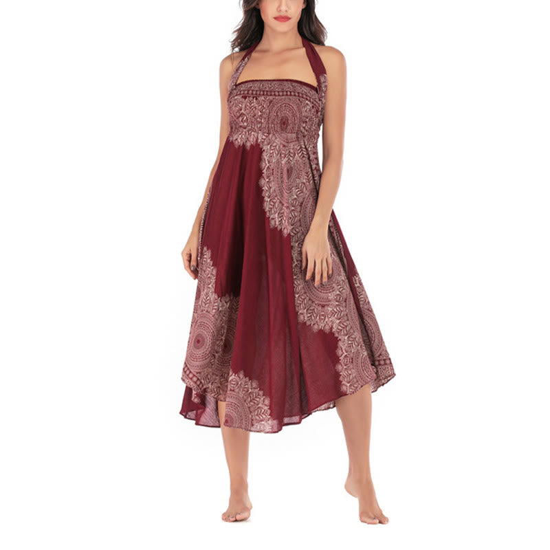 Buddha Stonesのツースタイルウェア、ボヘミアンマンダラフラワービーチスカートドレス - image 28