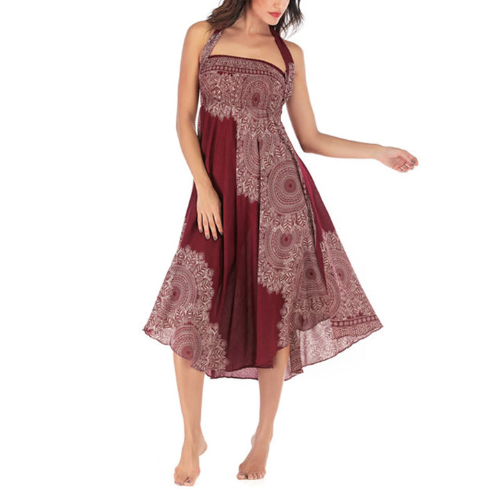 Buddha Stonesのツースタイルウェア、ボヘミアンマンダラフラワービーチスカートドレス - image 23