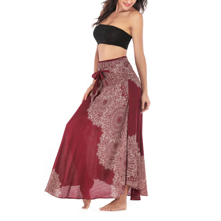 Buddha Stonesのツースタイルウェア、ボヘミアンマンダラフラワービーチスカートドレス - image 25