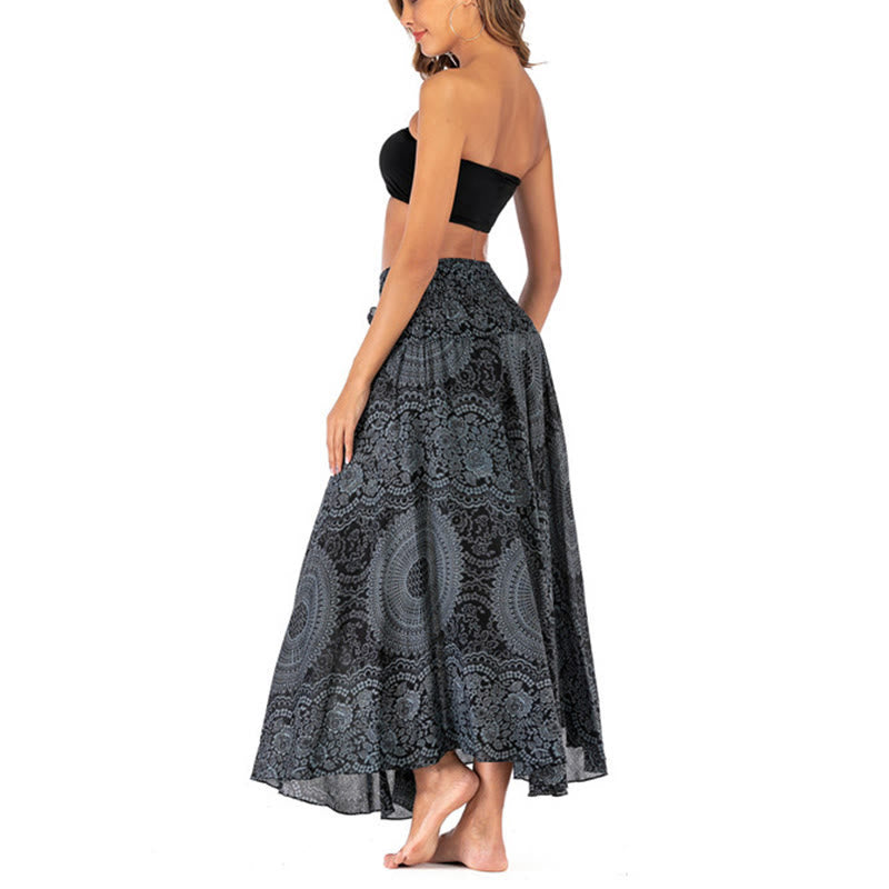 Buddha Stonesの2つのスタイルで着るボヘミアンコンパスローズフラワースカートドレス - image 47