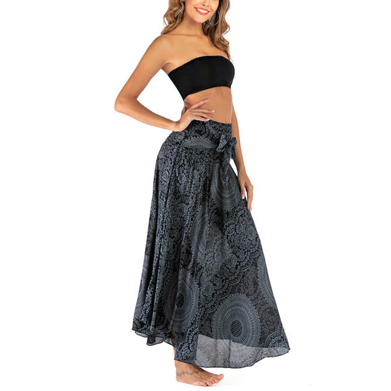 Buddha Stonesの2つのスタイルで着るボヘミアンコンパスローズフラワースカートドレス - image 46