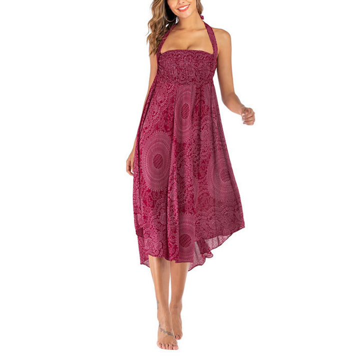 Buddha Stonesの2つのスタイルで着るボヘミアンコンパスローズフラワースカートドレス - image 28