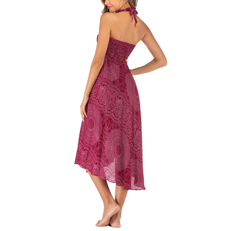 Buddha Stonesの2つのスタイルで着るボヘミアンコンパスローズフラワースカートドレス - image 31