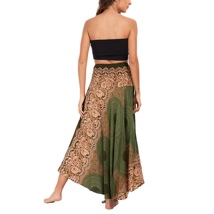 Buddha Stonesツースタイルウェア ボヘミアンコンパスローズフラワーレースアップスカートドレス - image 23