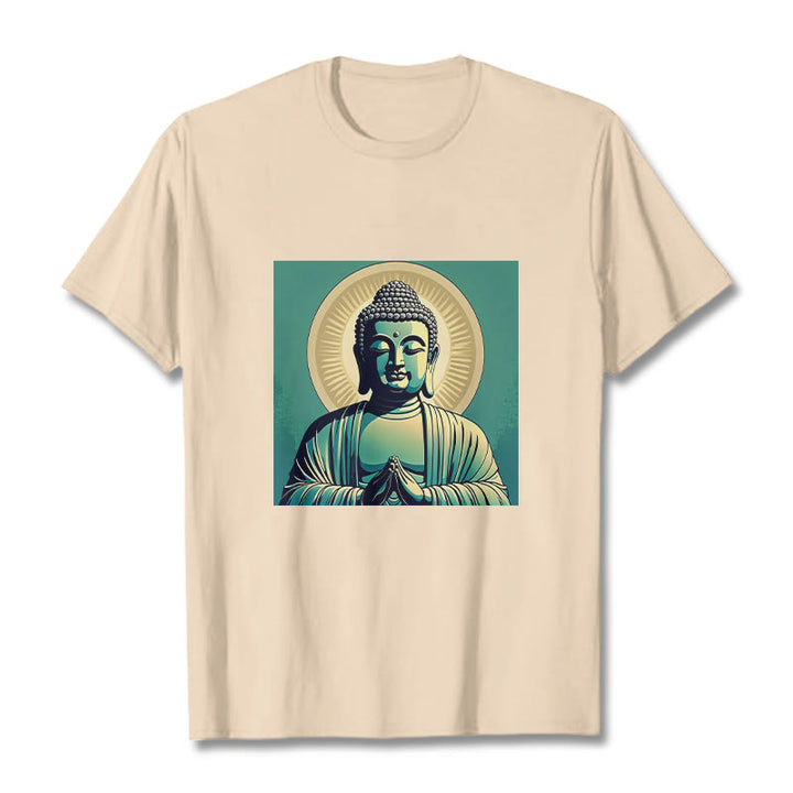 Buddha StonesオーラグリーンブッダTシャツ - ビスク - 2XL - image 10
