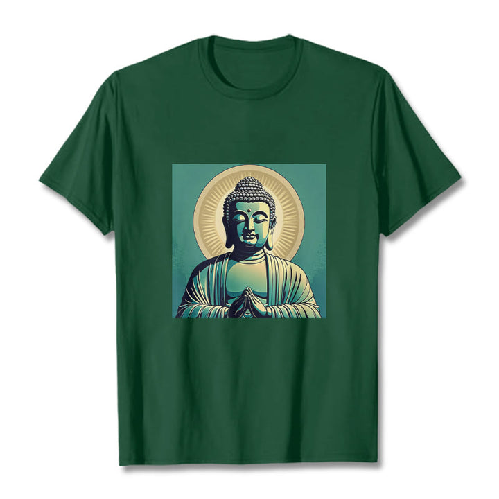 Buddha StonesオーラグリーンブッダTシャツ - フォレストグリーン - 2XL - image 12