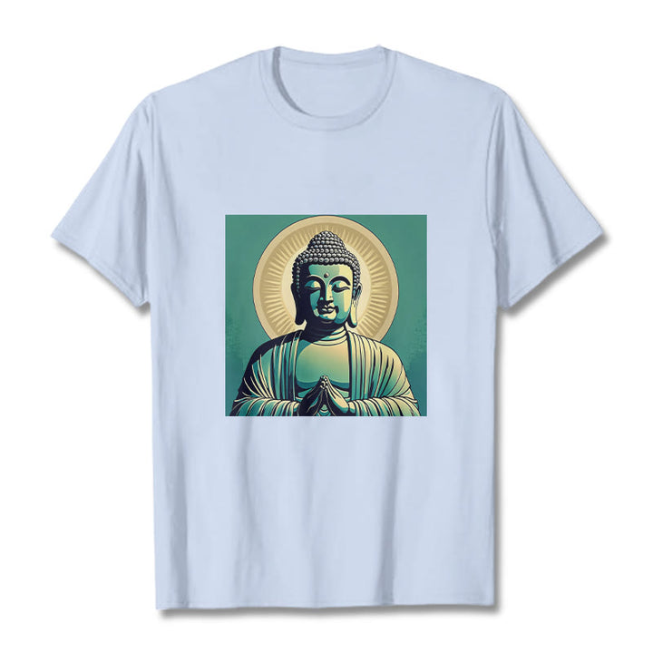 Buddha StonesオーラグリーンブッダTシャツ - ライトシアン - 2XL - image 18