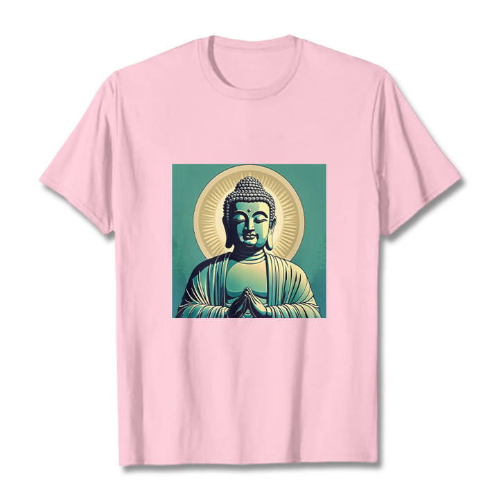 Buddha StonesオーラグリーンブッダTシャツ - ライトピンク - 2XL - image 14