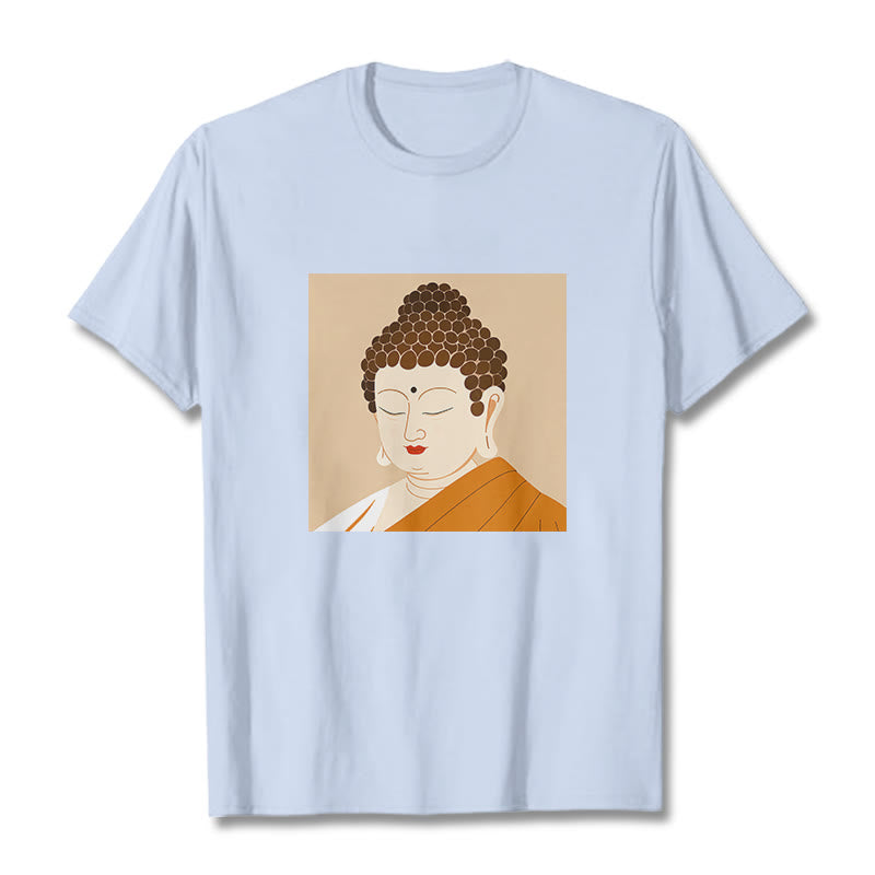 Buddha Stones目を閉じてリラックス 仏陀Tシャツ - ライトシアン - 2XL - image 18