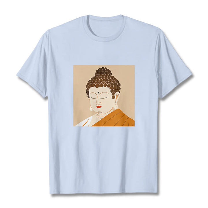 Buddha Stones目を閉じてリラックス 仏陀Tシャツ - ライトシアン - 2XL - image 18