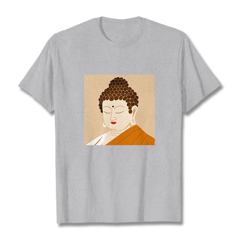 Buddha Stones目を閉じてリラックス 仏陀Tシャツ - ライトグレー - 2XL - image 19