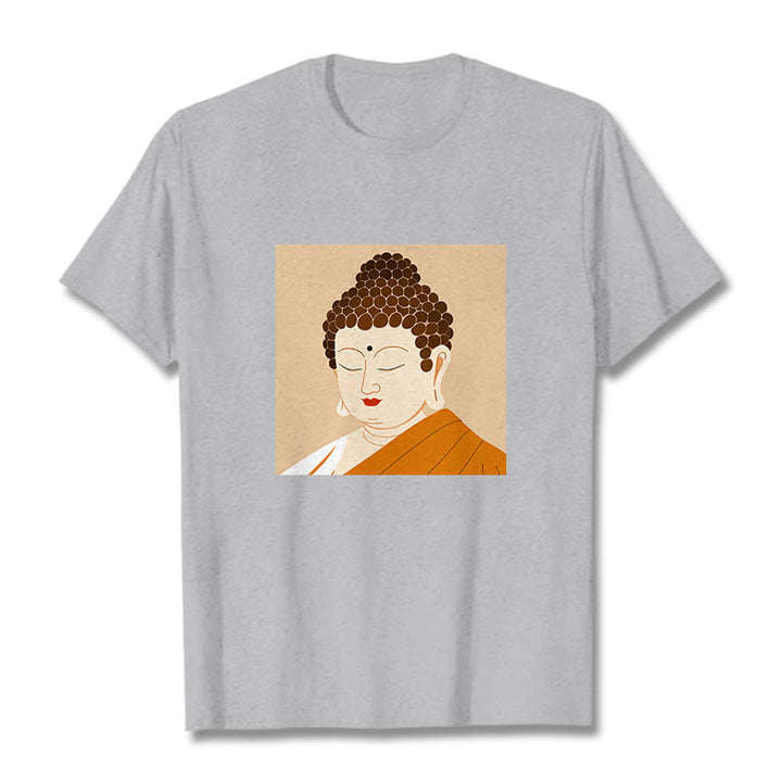 Buddha Stones目を閉じてリラックス 仏陀Tシャツ - ライトグレー - 2XL - image 19