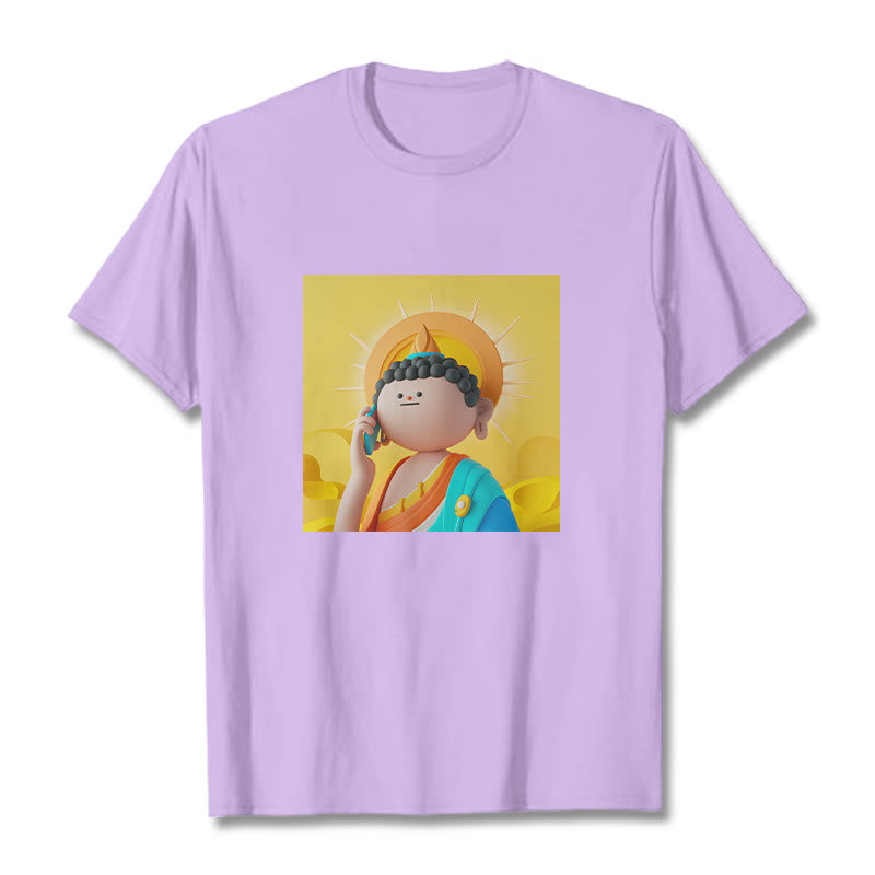 Buddha Stonesブッダが電話に出るTシャツ - 梅 - 2XL - image 16