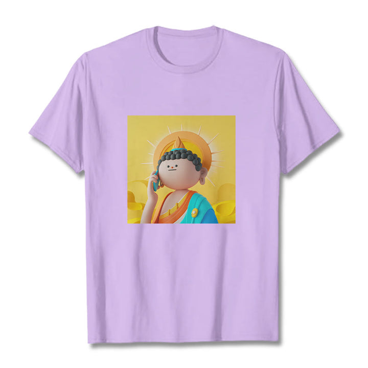 Buddha Stonesブッダが電話に出るTシャツ - 梅 - 2XL - image 16