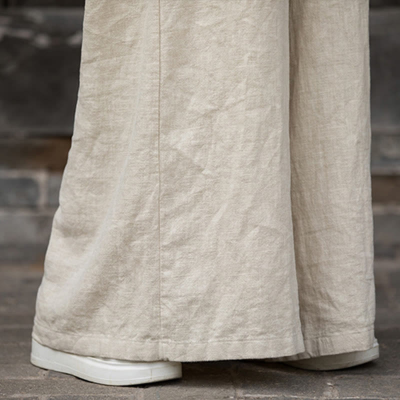 Buddha Stonesハンドメイド タイダイ ラミー リネン ミディドレス ワイドレッグ パンツ ポケット付き - image 23