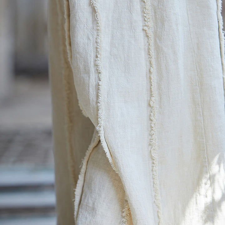 Buddha Stonesフロッグボタン ノースリーブ キャミソール ミディドレス ラミーリネン ワイドレッグパンツ ポケット付き - image 36