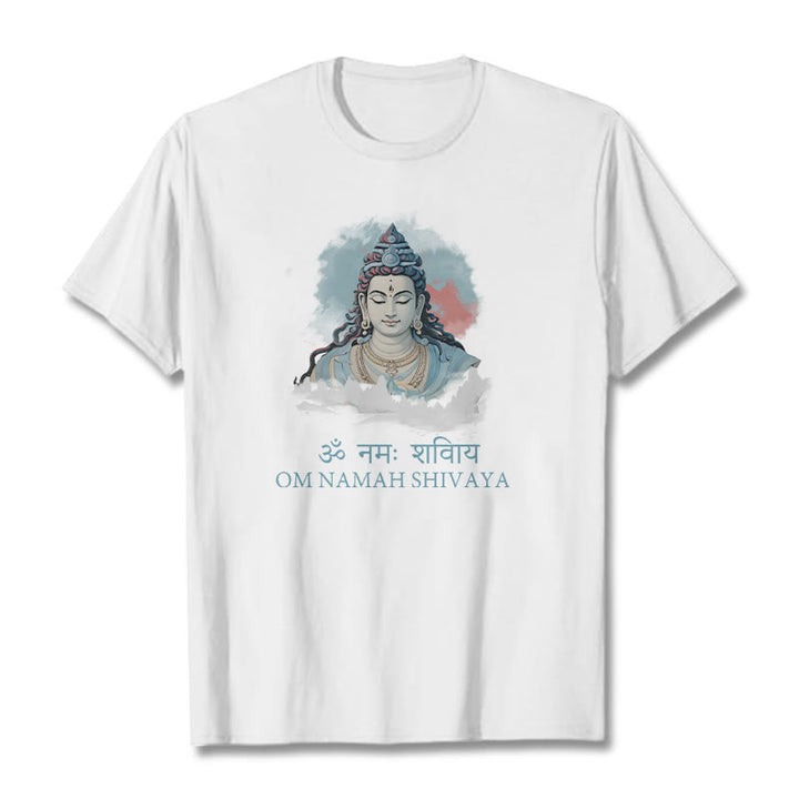 Buddha Stonesサンスクリット語 OM NAMAH SHIVAYA カラフルな雲 T シャツ - 白 - 2XL - image 6