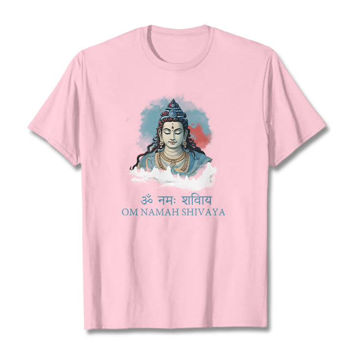 Buddha Stonesサンスクリット語 OM NAMAH SHIVAYA カラフルな雲 T シャツ - ライトピンク - 2XL - image 13