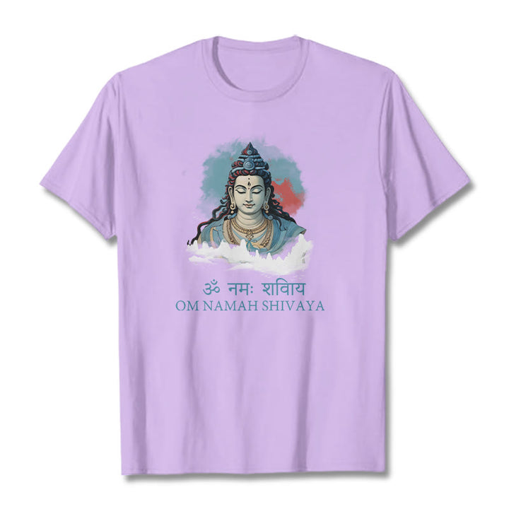 Buddha Stonesサンスクリット語 OM NAMAH SHIVAYA カラフルな雲 T シャツ - 梅 - 2XL - image 17