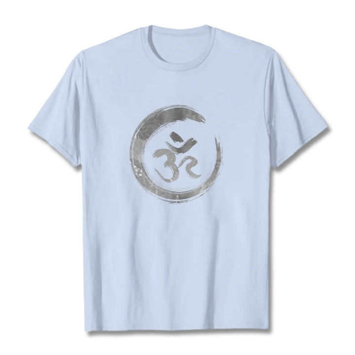 Buddha Stones OM マントラ サンスクリット T シャツ - ライトシアン - 2XL - image 18