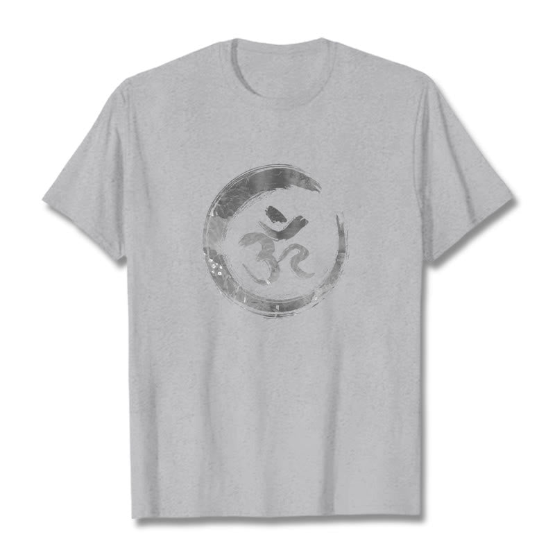Buddha Stones OM マントラ サンスクリット T シャツ - ライトグレー - 2XL - image 19