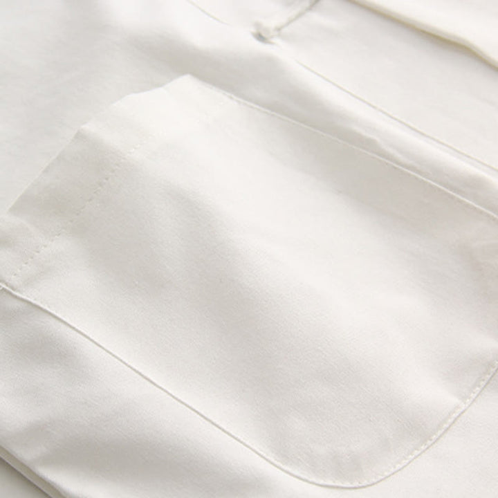 Buddha Stones中国風 カエルボタン 唐装 メンズ 半袖 コットンシャツ ポケット付き - image 5