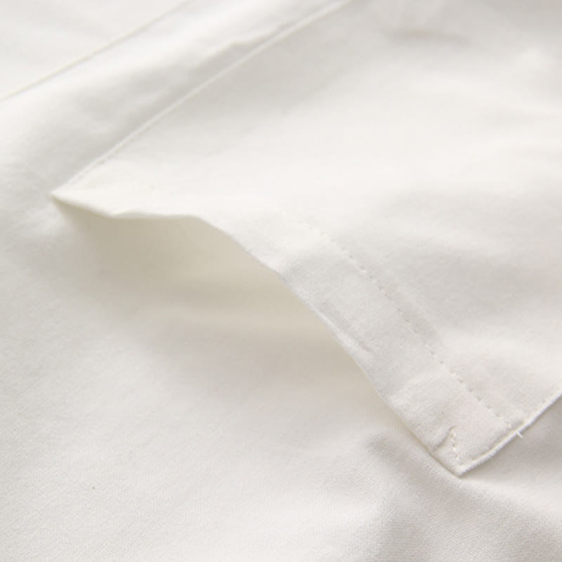 Buddha Stones中国風 カエルボタン 唐装 メンズ 半袖 コットンシャツ ポケット付き - image 8