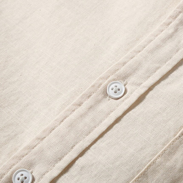 Buddha Stonesサマー メンズ 半袖 ボタンダウン コットンリネンシャツ - image 11