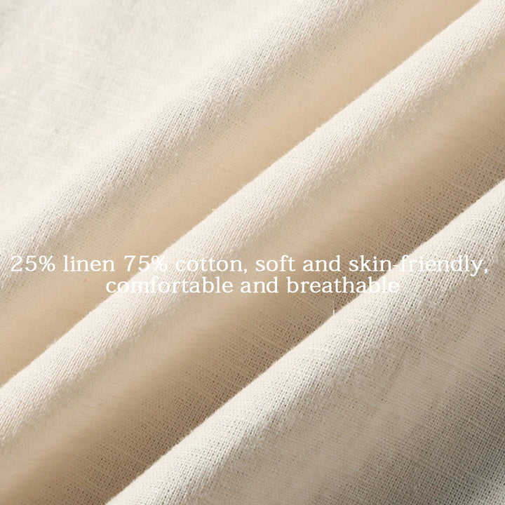 Buddha Stonesサマー メンズ 半袖 ボタンダウン コットンリネンシャツ - image 15