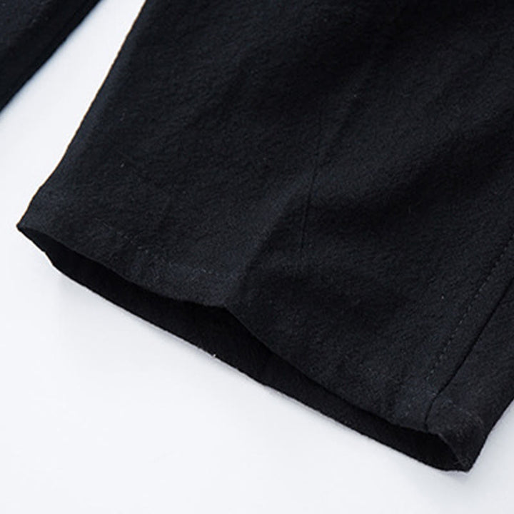 Buddha Stonesメンズ 無地 コットンリネン カジュアル ドローストリング パンツ ポケット付き - image 5