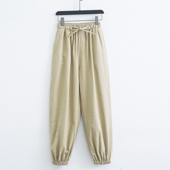 Buddha Stones無地コットンリネンカジュアルメンズハーレムパンツ(ポケット付き) - 小麦 - US/UK/AU44、 EU54 (4XL) - image 8