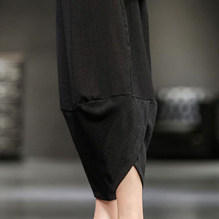 Buddha Stonesサマーソリッドメンズコットンリネンクロップドパンツ(ポケット付き) - image 36