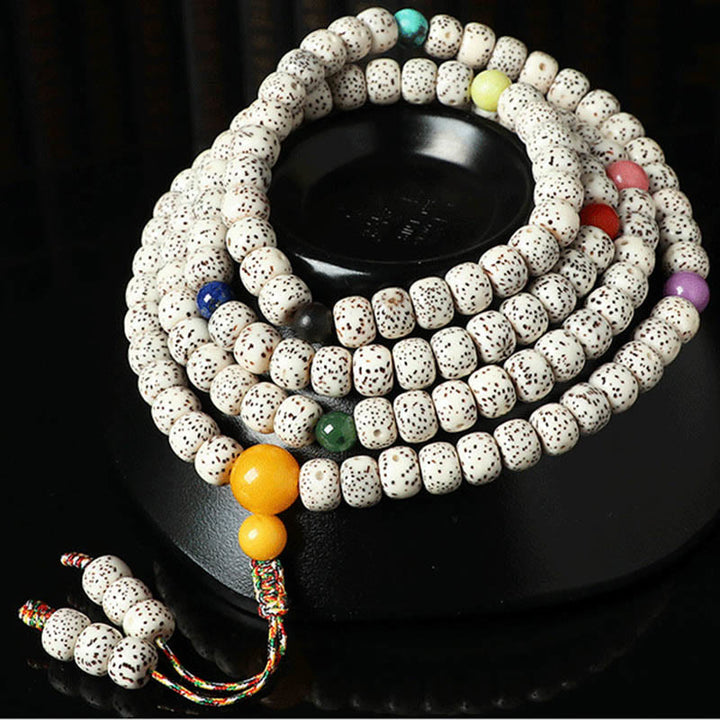 Buddha Stonesチベット菩提樹種子琥珀瑪瑙 富のブレスレット