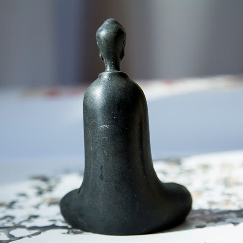 Buddha Stones手作り 釈迦牟尼仏 鉄粉 錆 鋳造 樹脂 像 家の装飾 - image 2