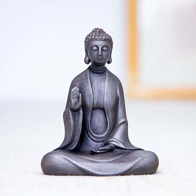Buddha Stones手作り 瞑想 釈迦牟尼仏 鉄粉 錆 鋳造 樹脂 像 装飾