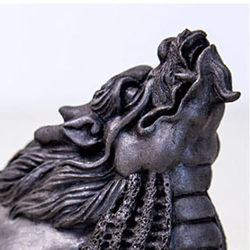 Buddha Stones手作り 龍 亀 鉄粉 錆 鋳造 樹脂 像 家の装飾