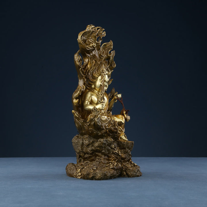 Buddha Stones不動明王 仏像 静寂の銅像 家へのお供え装飾