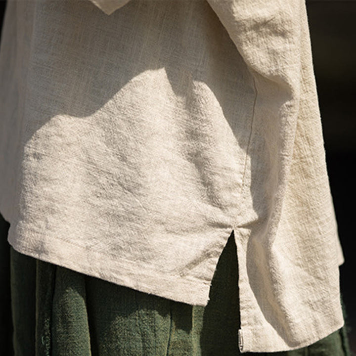 Buddha Stonesカジュアル ハーフスリーブ ラミー リネン コットン Tシャツ