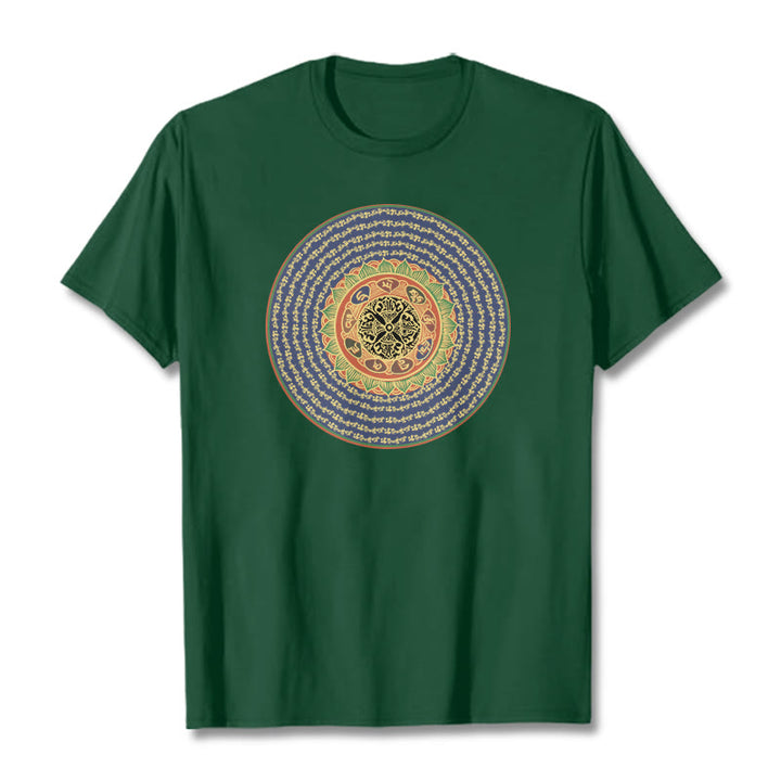Buddha Stones 108オーム・マニ・パドメ・フムマントラ サンスクリット T シャツ - フォレストグリーン - 2XL - image 10