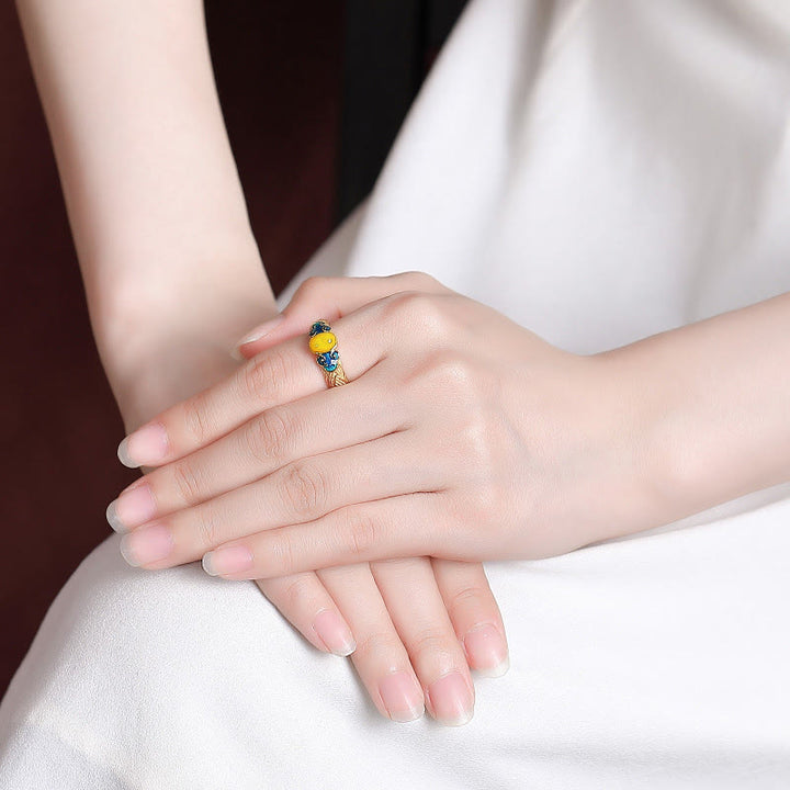 Buddha Stones琥珀銅縁起雲フォーカス調節リング