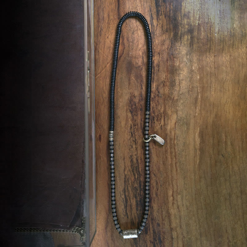 Buddha Stonesヒーリングチベット黒檀ウッドビーズ銅多層ブレスレット