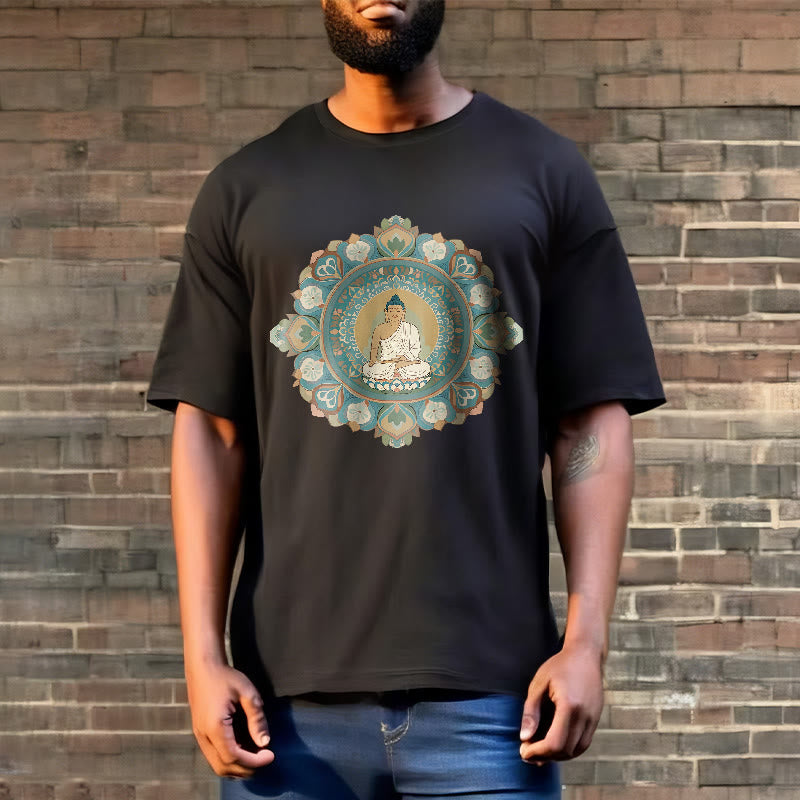 Buddha Stones曼荼羅花仏Tシャツ - image 8