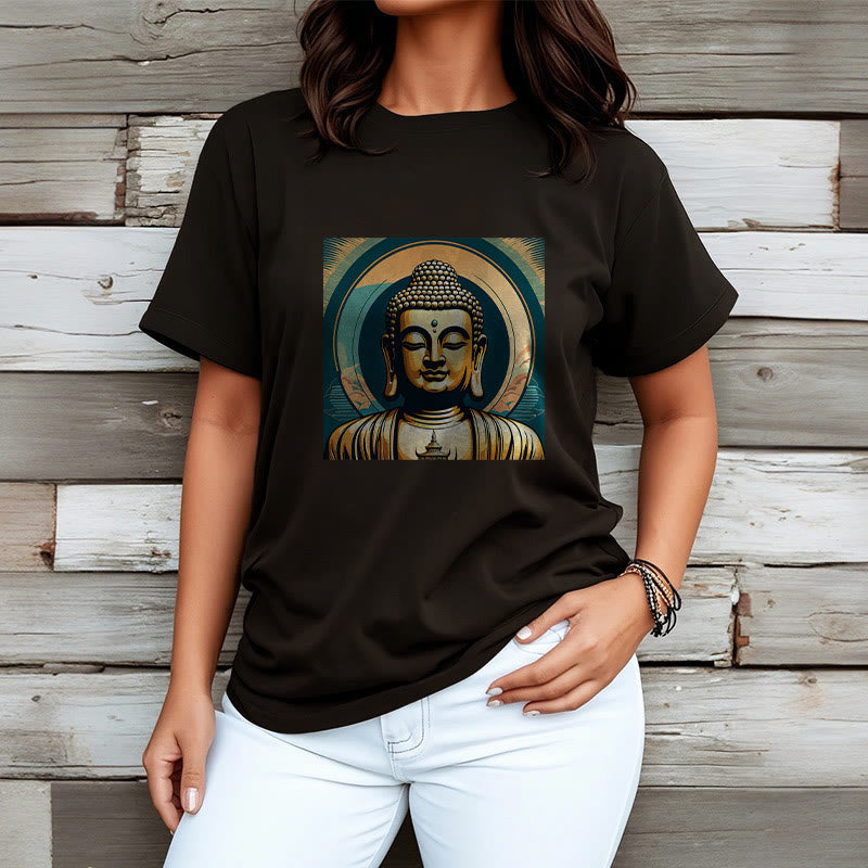 Buddha StonesオーラゴールデンブッダTシャツ - image 4