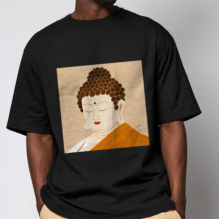 Buddha Stones目を閉じてリラックス 仏陀Tシャツ - image 5