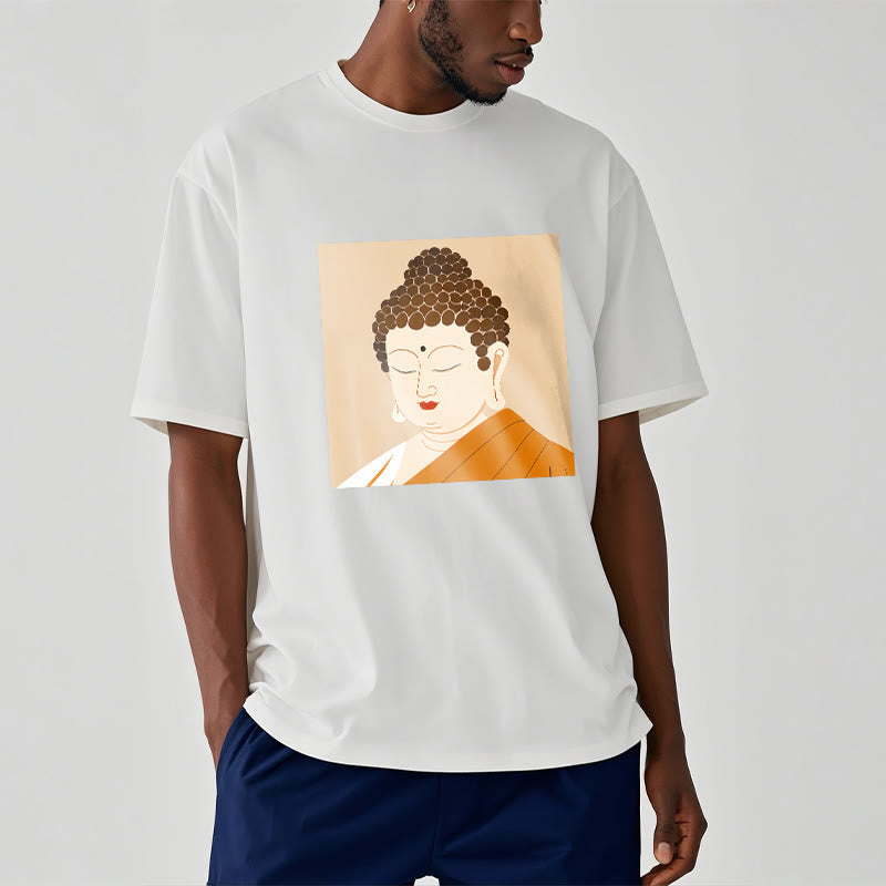 Buddha Stones目を閉じてリラックス 仏陀Tシャツ - image 2