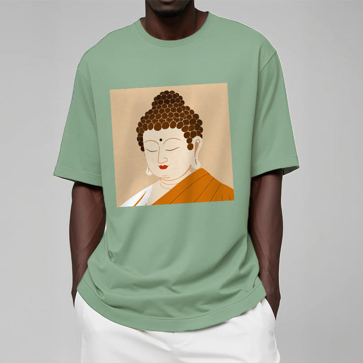 Buddha Stones目を閉じてリラックス 仏陀Tシャツ - image 15