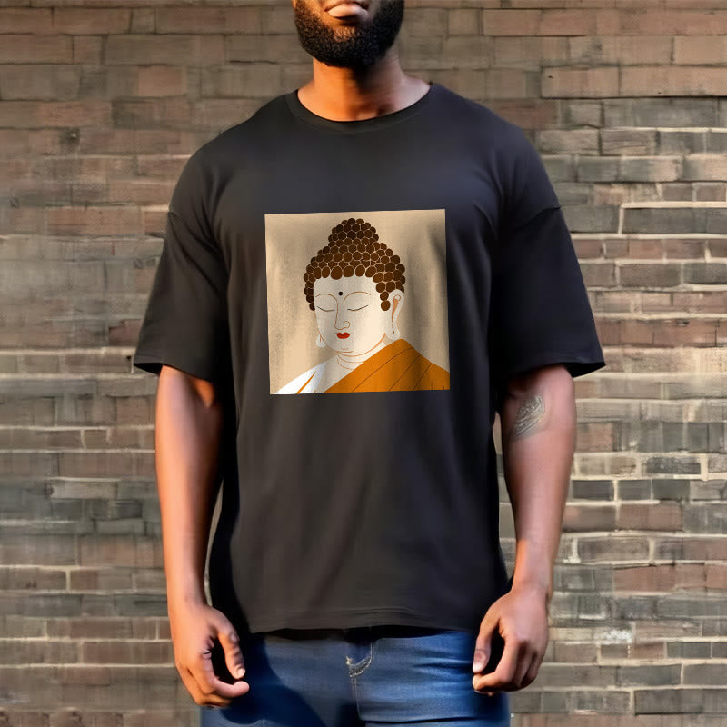 Buddha Stones目を閉じてリラックス 仏陀Tシャツ - image 6